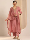 Elegant Women’s Embroidered Kurta Pant Set with Dupatta