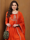 Elegant Embroidered Kurta Set with Dupatta