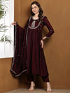 Elegant Embroidered Kurta Set with Dupatta