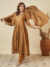 Vichitra Silk Embroidered 3-Piece Suit
