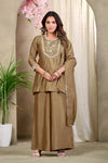 Elegant Embroidered Kurta Palazzo Set with Dupatta