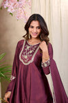 Elegant Embroidered Kurta Palazzo Set with Dupatta