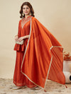 Elegant Embroidered Kurta Palazzo Set