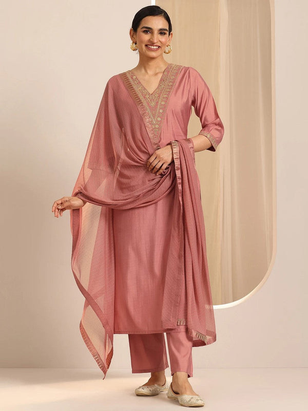 Elegant Women’s Embroidered Kurta Pant Set with Dupatta