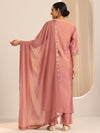 Elegant Women’s Embroidered Kurta Pant Set with Dupatta