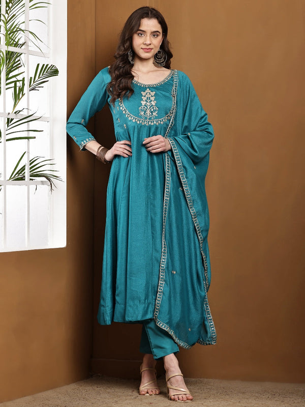Elegant Embroidered Kurta Set with Dupatta