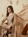 Vichitra Silk Embroidered 3-Piece Suit