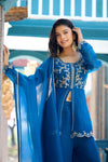 Cruncy Embroidered Palazzo Suit Set