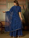 Embroidered Kurta Palazzo Set with Dupatta