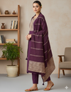 Elegant Colour Embroidered Straight Kurta Set with Pant & Dupatta