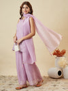 Elegant Embroidered Kurta Palazzo Set with Dupatta